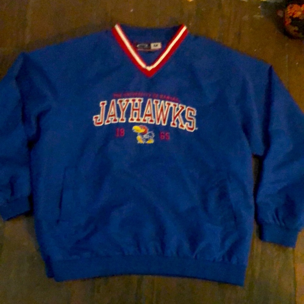 Kansas Jayhawks Pullover - men’s size Medium ROCK CHALK JAYHAWK